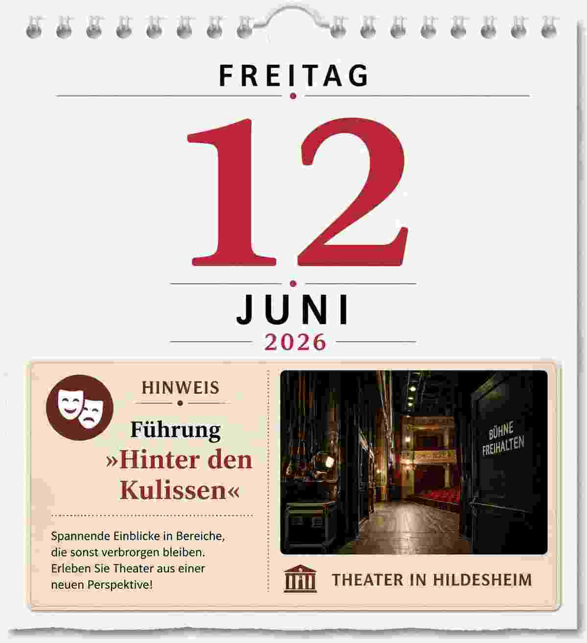 Theaterbesichtigung "Hinter den Kulissen"